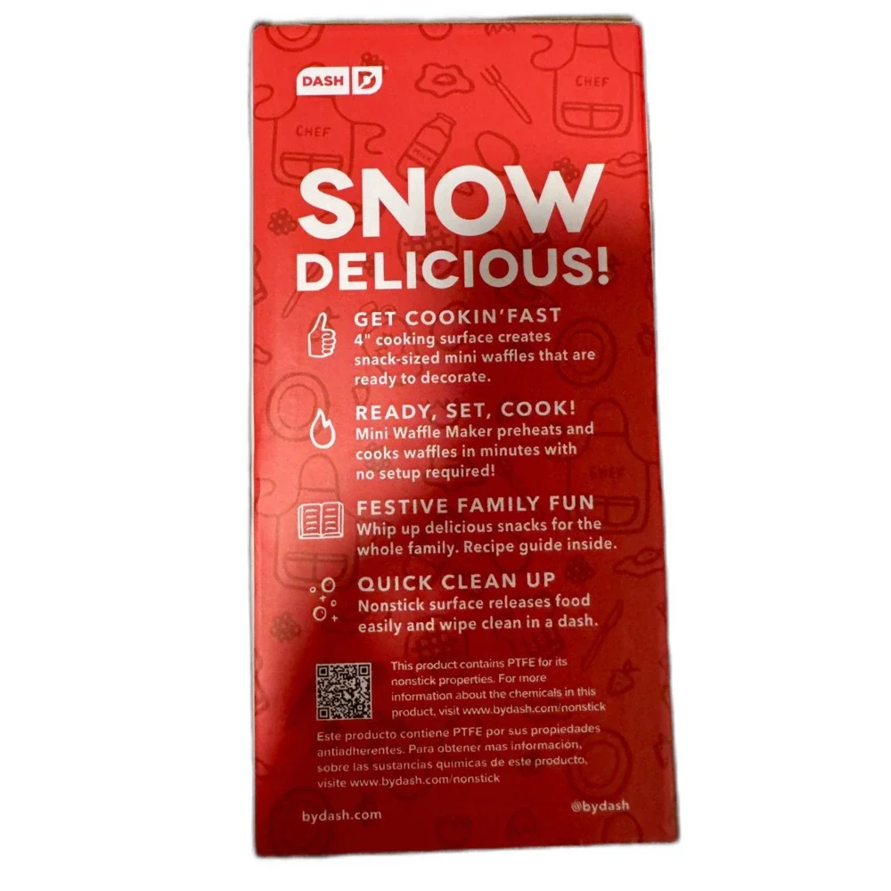 Dash Snowflake Mini Waffle Maker